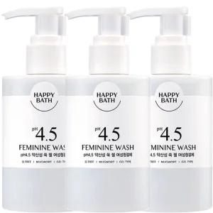 해피바스 PH4.5약산성 순한 쑥 젤 300ml x 3개 여성청결제 아이와 함께쓰는 저자극