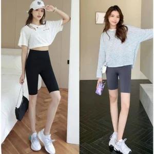 [LFKM05R4_58]홈트 운동레깅스 하이웨이스트 레깅스 5부