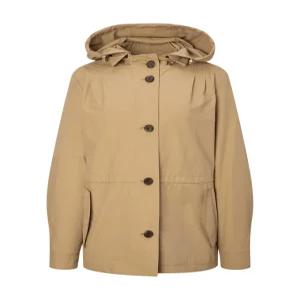 헤지스 여성 25FW 셔링 사파리 자켓 베이지 HSJU5D803I2