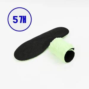 [롯데백화점]신난다슈 발편한 쿠션 깔창 인솔 5개 운동화 군화 안전화 구두 신발 INS00105 블랙