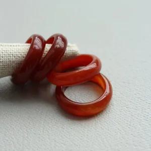 [코코블링] 자마노 레드 천연 원석 자만옥 가락지 반지