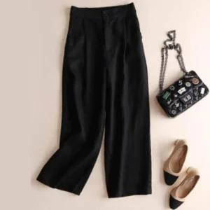 린넨팬츠 여내추럴성 와이드바지 통바지 여름 밴딩바지