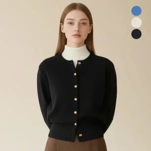 [롯데백화점]샐리 코지 골드 버튼 니트 가디건_I5C-CCA025