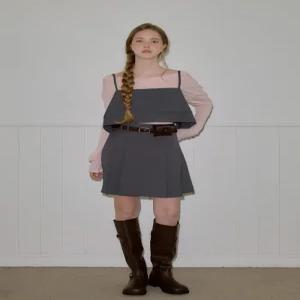 [에브레] 크롭뷔스티에 _챠콜