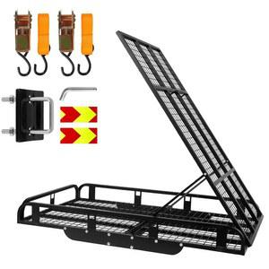 램프가 50인치 x 28.3인치 5인치인 접이식 히치 카고 캐리어, 있는 초대형 모빌리티 스쿠터 2인치 리시버, 500파운드 무게 용량, 자동차, SUV 또는 트럭용