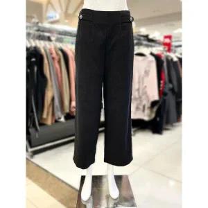 [트리아나]소고 세이브존01 뒷 밴딩 와이드 캐쥬얼 팬츠 AJ3XA20_BK (41040229)