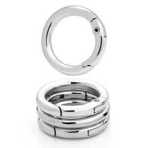 10pcs 개방형 라운드 Carabiner 열쇠 고리 DIY 금속 O 링 스프링 버클 걸쇠 가방 클립 커넥터 스냅 후크 쥬얼리