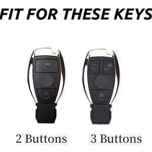 합금 가죽 자동차 원격 키 쉘 케이스 커버 메르세데스 벤츠 C 클래스 W205 E W212 A B S GLC GLA GLK 액세서리