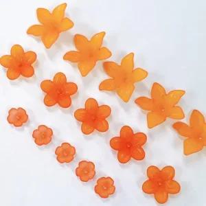 능소화 꽃 아크릴 비즈 공예 식물 끈갈피 책갈피 팔찌 키링 만들기 diy 재료 부자재 구슬 악세사리