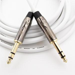 HDTOP 국산 메탈 5.5 스테레오 TRS 케이블 화이트 1M HT-TP3335