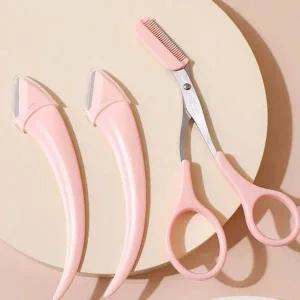 3종세트 제모기 핑크 정리기 눈썹 종세트 가위 (WFJY5TE)