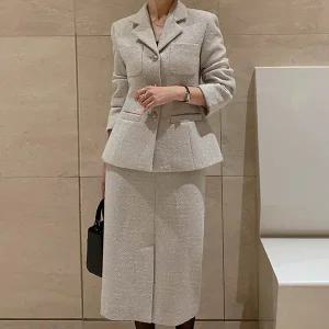 (뮬랑) M. 아코딘 트위드 울셋업 (2col)[세트DB762]