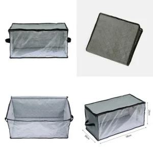 수납박스 투명창 부직포 옷정리함 접이식 리빙박스 이불수납함 이불보관 이불보관함 이불정리