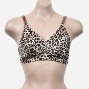 여성브래지어 호피 베이직 인견 노몰드 노와이어 섹시 풀컵 브라 여성풀컵브라