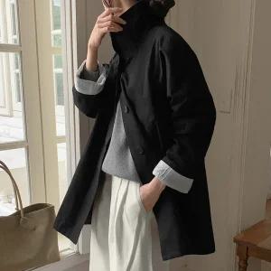 [제작] 어바인 싱글 하프 트렌치 코트 84079 빅사이즈 여성의류