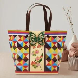 [라일리] Rly 고급 한국 캔버스백 조각보 전통 가방 10개입