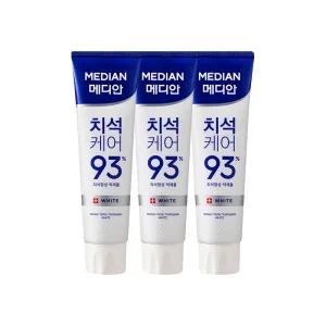 메디안 치석케어 화이트 치약 120g x3개