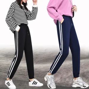 힙제이 옆선 융털 조거스타일 트레이닝팬츠 빅사이즈까지 블랙 겨울 여성바지 4XL