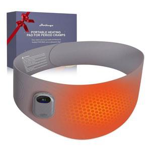 생리통 를 위한 휴대용 온열 패드, 열 및 진동 마사지 기능이 있는 무선 착용 생리대, 충전식 고속 난방 복부 온열기, 허리 경련 선물 여성 소녀들