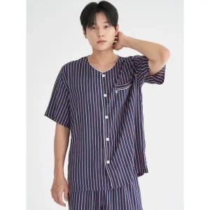 [하프클럽/]오렌지ST 반팔 레이온 남성 빅사이즈 잠옷 세트