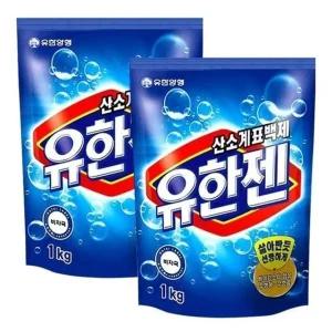 유한젠 산소계표백제 가루 세탁세제1kg+1kg (WB1DEBB)