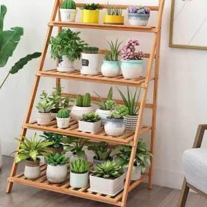 목재 화분 진열대 식물장 화분정리대 거실화분정리대