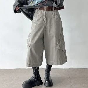 여자 혁대 사선 건빵 버뮤다 넓은 아메카지룩 바지
