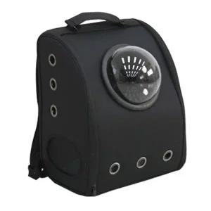 강아지 우주선 백팩 가방 블랙 1P 이동 외출 교통 고양이캐리어