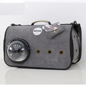 강아지 하드 우주선 가방 그레이 특대형 1P 이동 외출 고양이캐리어