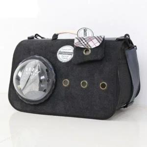 강아지 하드 우주선 가방 블랙 대형 1P 이동 외출 고양이캐리어