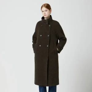 [롯데백화점]씨씨콜렉트 알파카 블렌드 하이넥 더블 롱 코트 C254MSG177