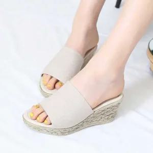 인기상품 여자 통굽 마 슬리퍼 웨지힐 교사 선생님 미용실 슈즈 [W8F9215_250918]