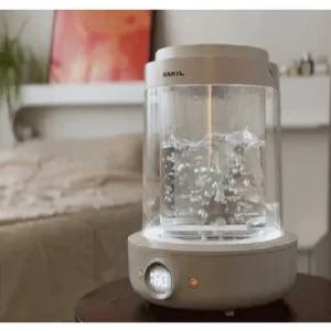 [한일]대용량 물멍 가열식 가습기 신생아가습 무드등 세척편리한 유리