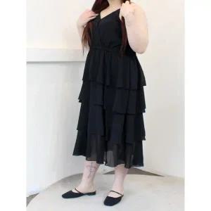 [리베리베_레이틀리코리아]빅사이즈 나시 롱원피스 플러스사이즈 캉캉원피스 4XL 6XL 8XL 99사이즈원피...