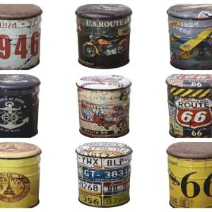 드럼통의자 깡통 페인트통 스툴 빈티지 식당