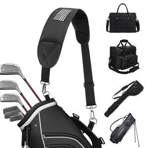 베어브레 골프백 스트랩 교체 골프백 어깨끈 조절 가능한 싱글 패딩 어깨끈 방수 골프백 백팩 스트랩(블랙-USA 플래그 그레이)