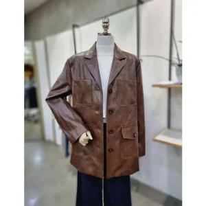 [갤러리아] ABFZ[2컬러] 셔츠카라 싱글버튼 레더자켓(ABZ4QL01)