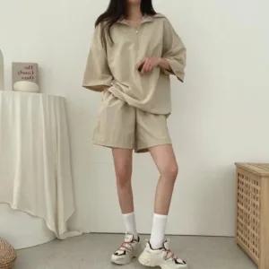 [오노마] ONM 남여공용 4컬러 여름 아노락 반팔반바지 트레이닝세트