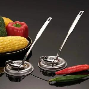 [콩심팥심]위생적인 받침 엔틱한 느낌 스테인레스 거치대 국자