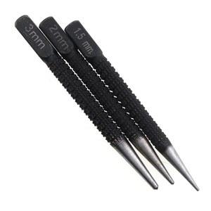 카이 3PCS 블랙 고탄소강 센터 결합 펀치 1.5/2/3mm 기계 수리 및 설치 구멍 절단 위치 지정 도구 사용