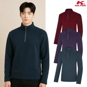 콜핑 2303TK431M 약기모 베이직핏 남성 겨울 등산 반집업 티셔츠