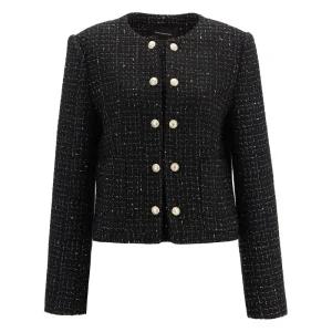 [롯데백화점]더아이잗컬렉션 메탈 스팽글 트위드재킷 CRAE0JK221