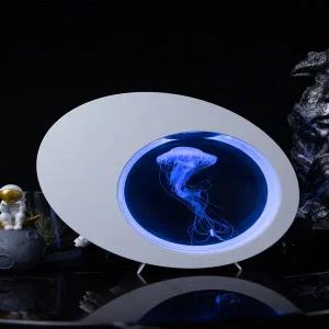 해파리키우기 물고기키우기 해수어 전문 해파리 생활 탱크 데스크탑 소형 지능형 가열 어항 살아있는 애완