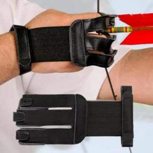 사격 활쏘기 가죽 찍찍이 손가락 양궁 연습 (48YiS)