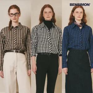 벤시몽 [최초가 59,000원] 여성 클래식핏 체크 셔츠 3종 택1 321847Moony