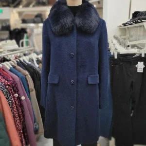 [크로커다일레이디] DP01 솔리드알파카코트 폭스탈부착스탠카라싱글코트 CLDWCT109 (S26804225)