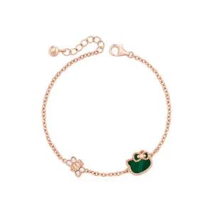 [헬로키티]산리오 헬로키티주얼리 원석컬렉션 실버 말라카이트 팔찌 HLSBR416PG