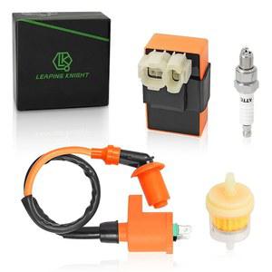 GY6 150cc 점화 코일 키트(6핀 AC CDI 박스 스파크 플러그 및 오일 필터 포함) 125cc 50cc 4행정 엔진 스쿠터 ATV Go 카트 모프 쿼드 고 피트 더트 레이싱 바이크 고성능 부품 4개 포함