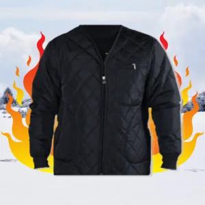 국산 겨울 방한 작업복 방한복 깔깔이 패딩 점퍼 V넥 누빔 블랙