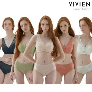 [방송히트]비비안 프리모션23차 빅사이즈 리프팅 패널 런닝형 노와이어 라이크라 브라팬티세트